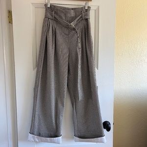 NWT Yigal Azrouel High Waisted Houndstooth Pants